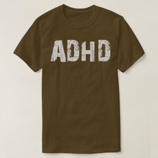 ADHDルッ動揺してク Tシャツ (デザイン正面)