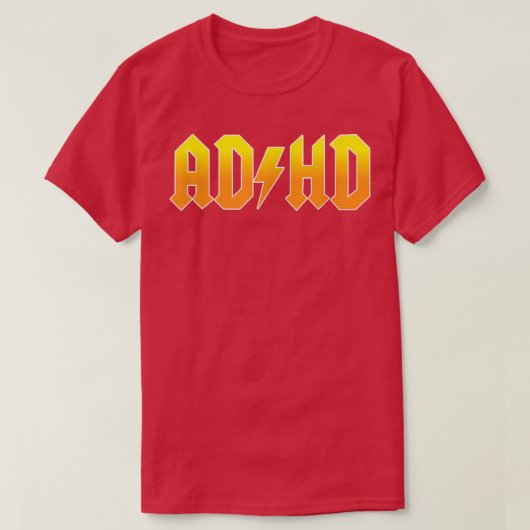 ADHDロッカおもしろいー Tシャツ (デザイン正面)