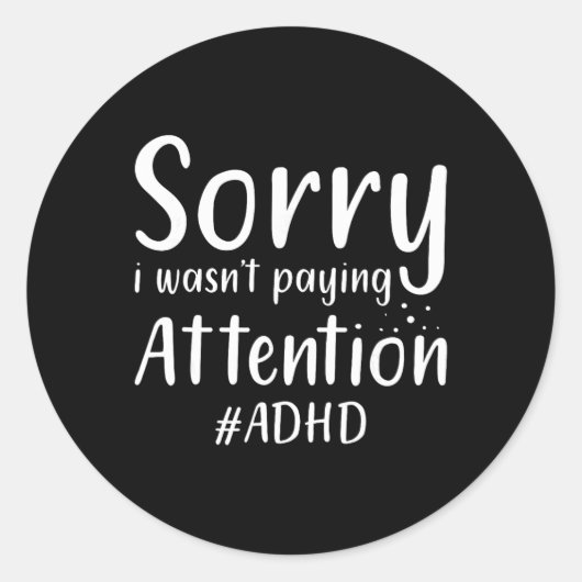 ADHD啓発ウォリアー服ギフト男女兼用広告 ラウンドシール (正面)