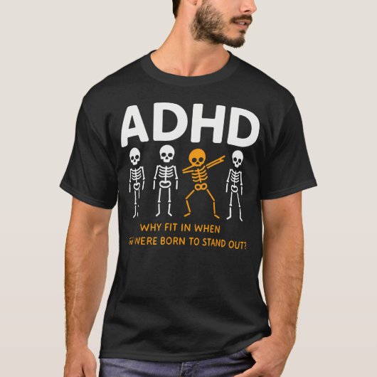 Adhd啓発 Neurodiversity ダブ Adhd啓発 M Tシャツ (正面)