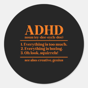 Adhd定義Adhd認識度月Adhd Warrior ラウンドシール