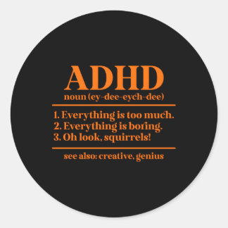 Adhd定義Adhd認識度月Adhd Warrior ラウンドシール