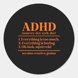 Adhd定義Adhd認識度月Adhd Warrior ラウンドシール