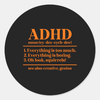 Adhd定義Adhd認識度月Adhd Warrior ラウンドシール