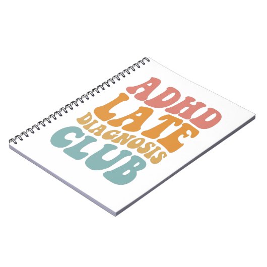 ADHD後期診断クラブおもしろい神経多様性ギフト ノートブック (左側)