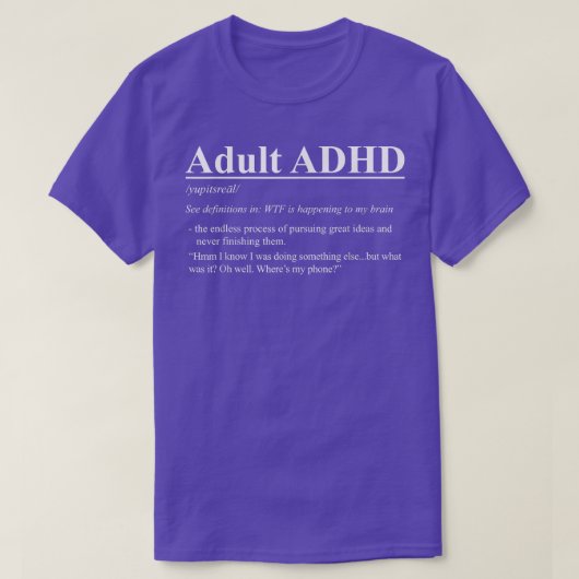 adhd意味tメンタルヘルス認識度tee neuro tシャツ (デザイン正面)