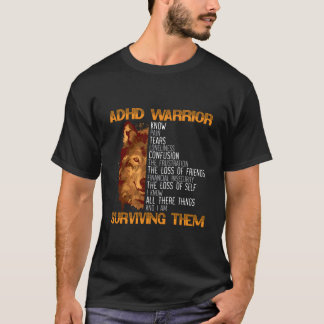 ADHD戦士 ニューロダイバーシティを受け入れる ADHD啓発 Tシャツ