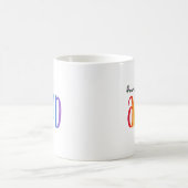 ADHD搭載 |レインボータイポグラフィ コーヒーマグカップ (中央)