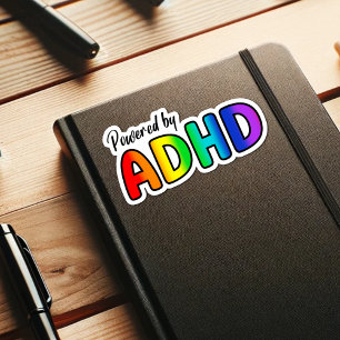 ADHD搭載 レインボータイポグラフィ シール