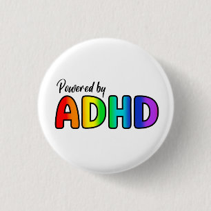 ADHD搭載 レインボータイポグラフィ 缶バッジ