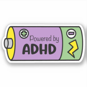 ADHD搭載 紫およびグリーンバッテリ シール