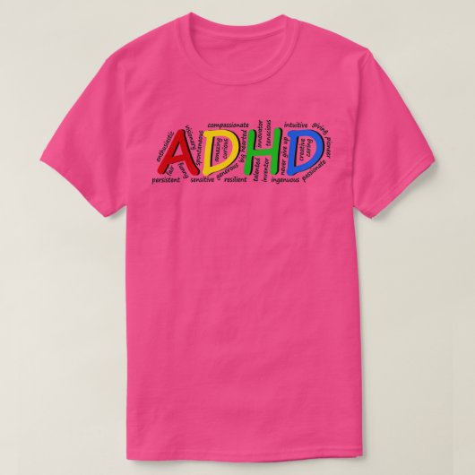 ADHD特性 Tシャツ (デザイン正面)