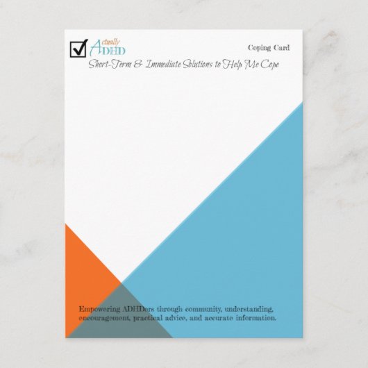 ADHD用コーピングカード (正面)