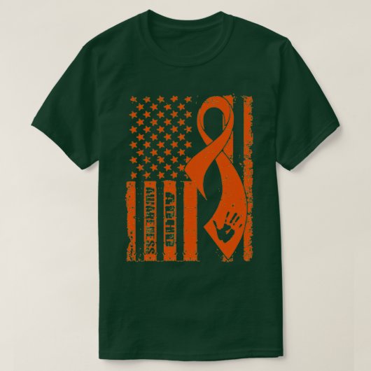 Adhd病ADHD病認識度国旗 Tシャツ (デザイン正面)