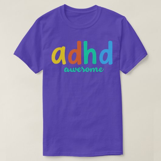 ADHD素晴らしメ感動的やる気を起こさせるン Tシャツ (デザイン正面)