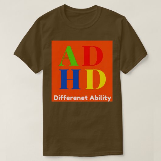 ADHD能違う力 Tシャツ (デザイン正面)