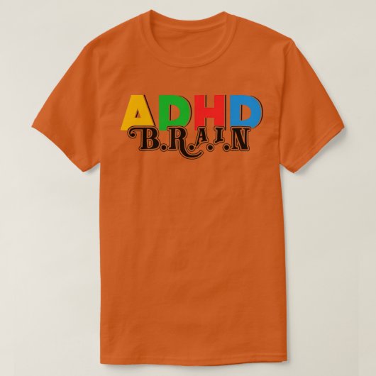 ADHD脳ADHD認識度5 Tシャツ (デザイン正面)