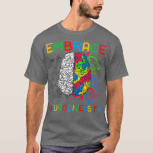 ADHD自閉症意識を抱くニューロダイバーシティシャツ Tシャツ