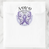 ADHD蝶3 ラウンドシール (バッグ)