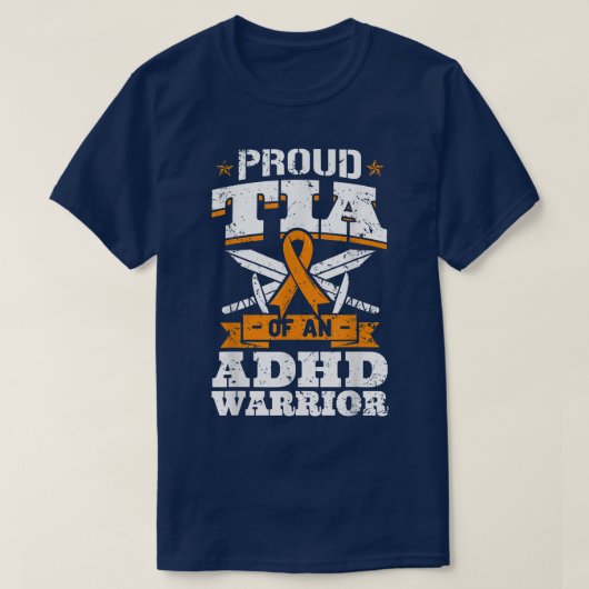 ADHD誇りを持った戦士の注意不足のDisのティア Tシャツ (デザイン正面)