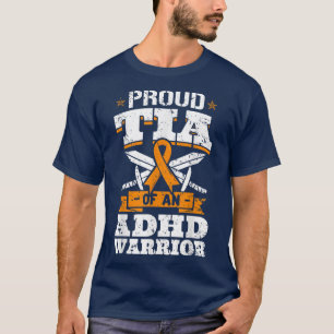 ADHD誇りを持った戦士の注意不足のDisのティア Tシャツ
