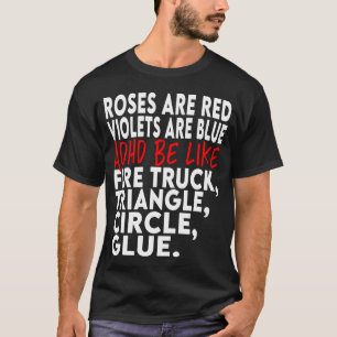 ADHD認識度おもしろい詩 Tシャツ
