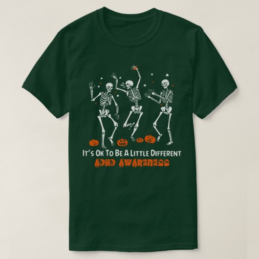 ADHD認識度そのOk小さな段になる違うこと Tシャツ (デザイン正面)