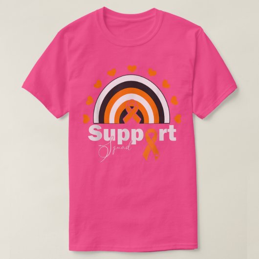 ADHD認識度サポートスクワッドレインボーリボン Tシャツ (デザイン正面)
