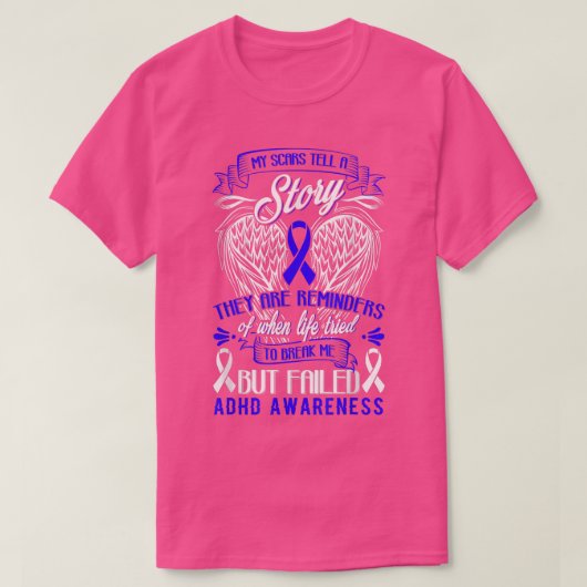 ADHD認識度シャツ Tシャツ (デザイン正面)