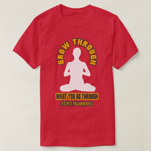 ADHD認識度デザイン2 Tシャツ (デザイン正面)
