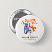 ADHD認識度リボンギフトのサポート 缶バッジ (正面&裏面)