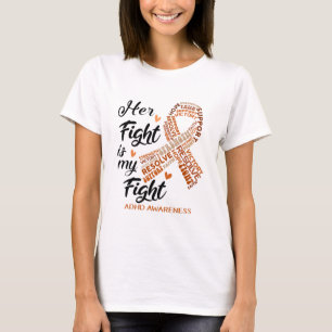 ADHD認識度彼女の戦いは私の戦い Tシャツ