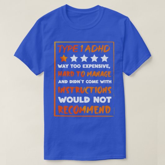 ADHD認識度19 Tシャツ (デザイン正面)