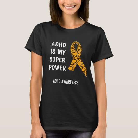 Adhd認識度 Tシャツ (正面)