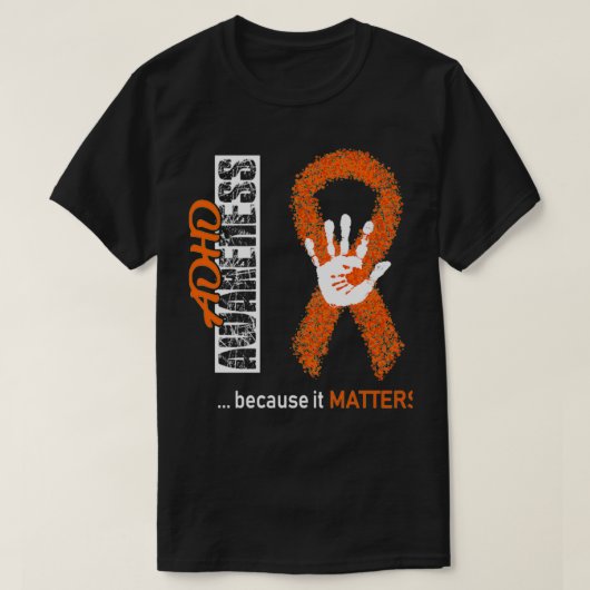 Adhd認識度ADHD認識度は重要 Tシャツ (デザイン正面)