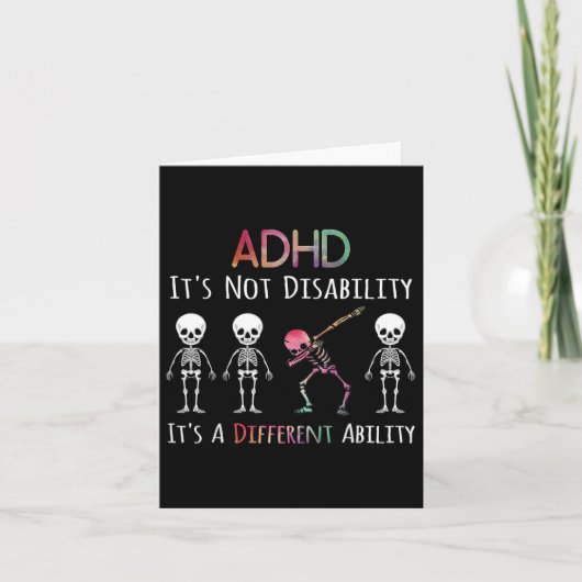 Adhd認識度DabギフトAdhd It Not A障害 カード (正面)