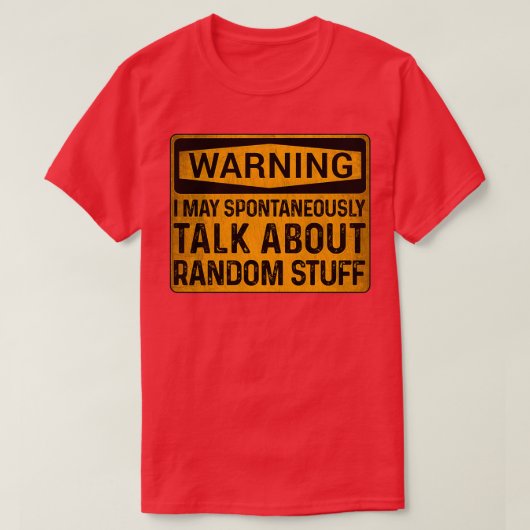 ADHD警告標識ラベル Tシャツ (デザイン正面)
