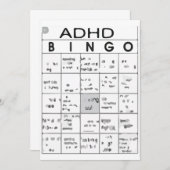 ADHD おもしろい 招待状 (正面/裏面)