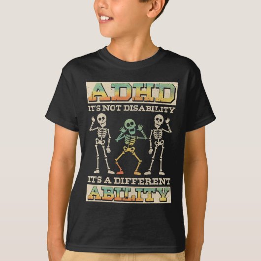 Adhd それは障害ではありません、ニューロダイバーシティ tシャツ (正面)