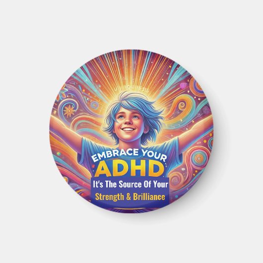 ADHD*で盛り上がるADHDを採用 マグネット (正面)