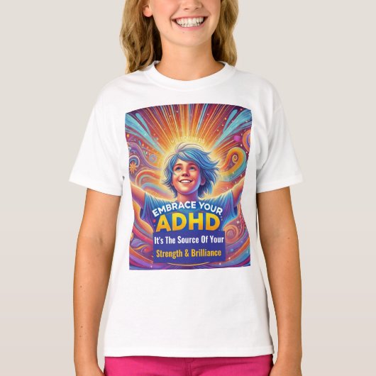 ADHD*で盛り上がるADHDを採用 Tシャツ (正面)