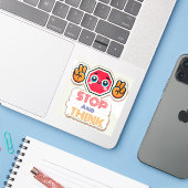 Adhd*と共にストップ盛り考えます シール (ノートパソコンとiPhone)