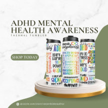 ADHD メンタルヘルス アウェアネス サーマル タンブラー