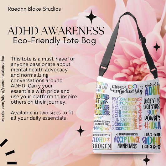 ADHD メンタルヘルス アウェアネス トートバッグ