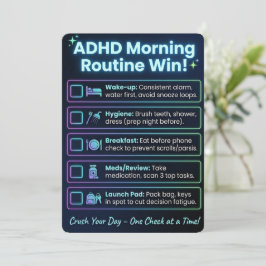 ADHD 朝のルーチン チェックリスト 印刷/ダウンロード カード
