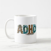 ADHD 自然要素 タイポグラフィ デザイン コーヒーマグカップ (左)