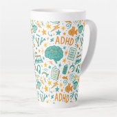 ADHD:魔法のように気を散らす カフェラテマグ (右アングル)