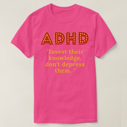 ADHD 19 Tシャツ (デザイン正面)