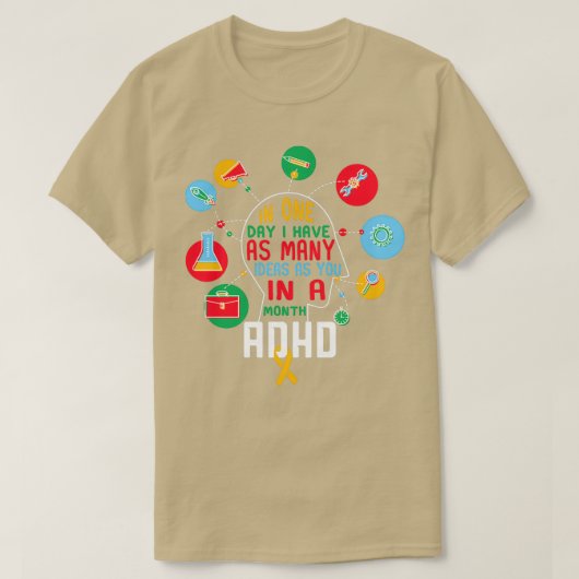 ADHD 20 Tシャツ (デザイン正面)