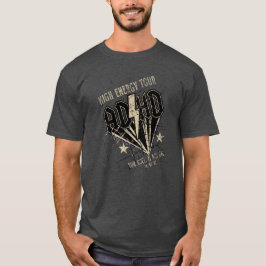 ADHD ACDCレトロスタイルTシャツ Tシャツ